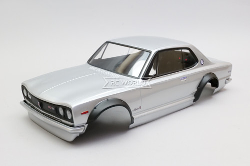 RC 1/10 BODY Shell NISSAN SKYLINE 2000 GT-R *FINISHED* -SILVER-