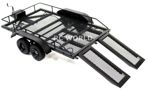 1:10 Scale Dual Axle Trailer Kit w/ Lights for RC Rock Crawler Truck Buggy Car