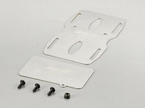 For Axial SCX10-2 Stainless Steel ESC + RECEIVER HOLDER Toyota