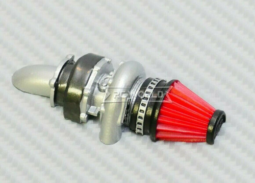 Scale Rc Intake RC Extreme TURBO V2 CHARGER INTAKE Half Scale RC Body Accessories RED
