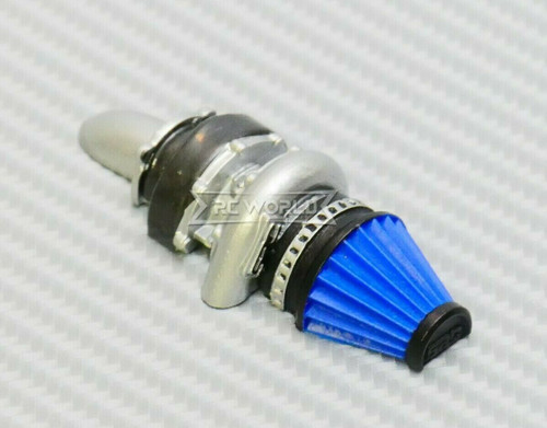 Scale Rc Intake RC Extreme TURBO V2 CHARGER INTAKE Half Scale RC Body Accessories BLUE
