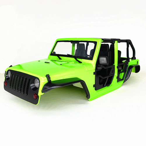 1/10 Scale JEEP WRANGLER RUBICON Hard Body Shell 4 Door Tube GREEN