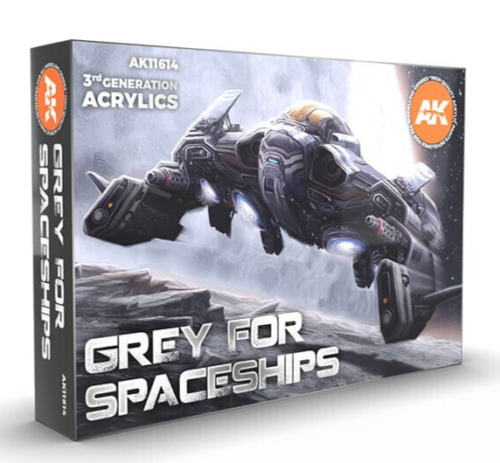 AK Interactive MODEL PAINT 3G GREY Space Ship Color Set Acylics AK