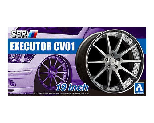 アオシマ 1/24 SSR EXECUTOR CV01 19インチホイール Aoshima 1/24 SSR EXECUTOR CV01 19inch Model Wheel Set