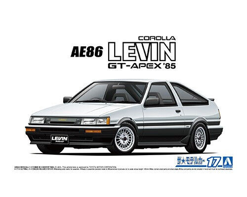 Aoshima 1/24 TOYOTA AE86 SPRINTER TRUENO GT APEX 1985 Plastic