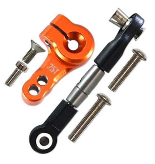 For Traxxas Metal Servo Horn & Arm 4X4 Rustler RUS416025ST ORANGE