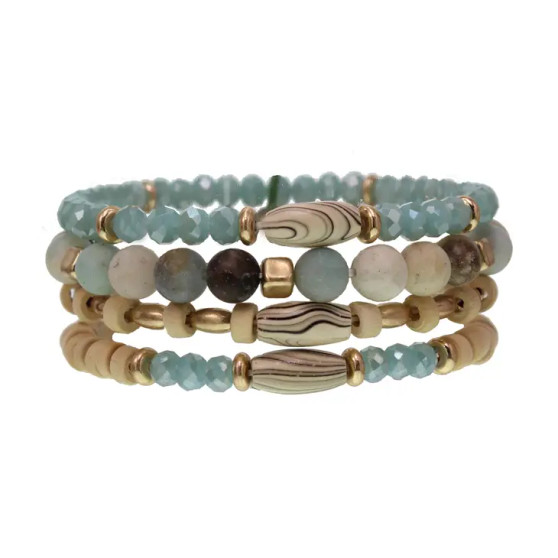 Four Piece Stretch Bracelet Set