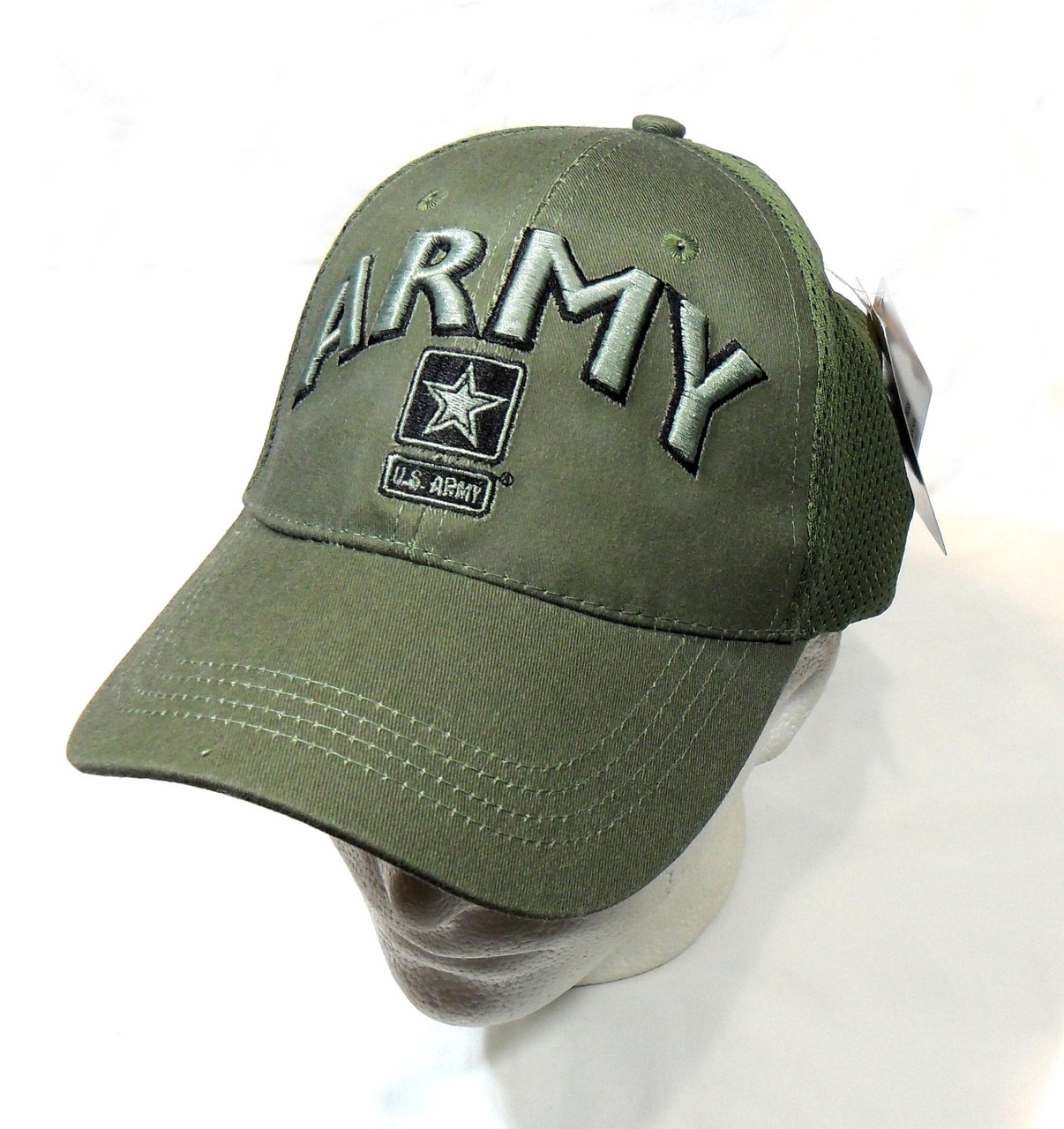 U.S. Army with Army Star OD Green Officially Licensed Baseball Cap Hat