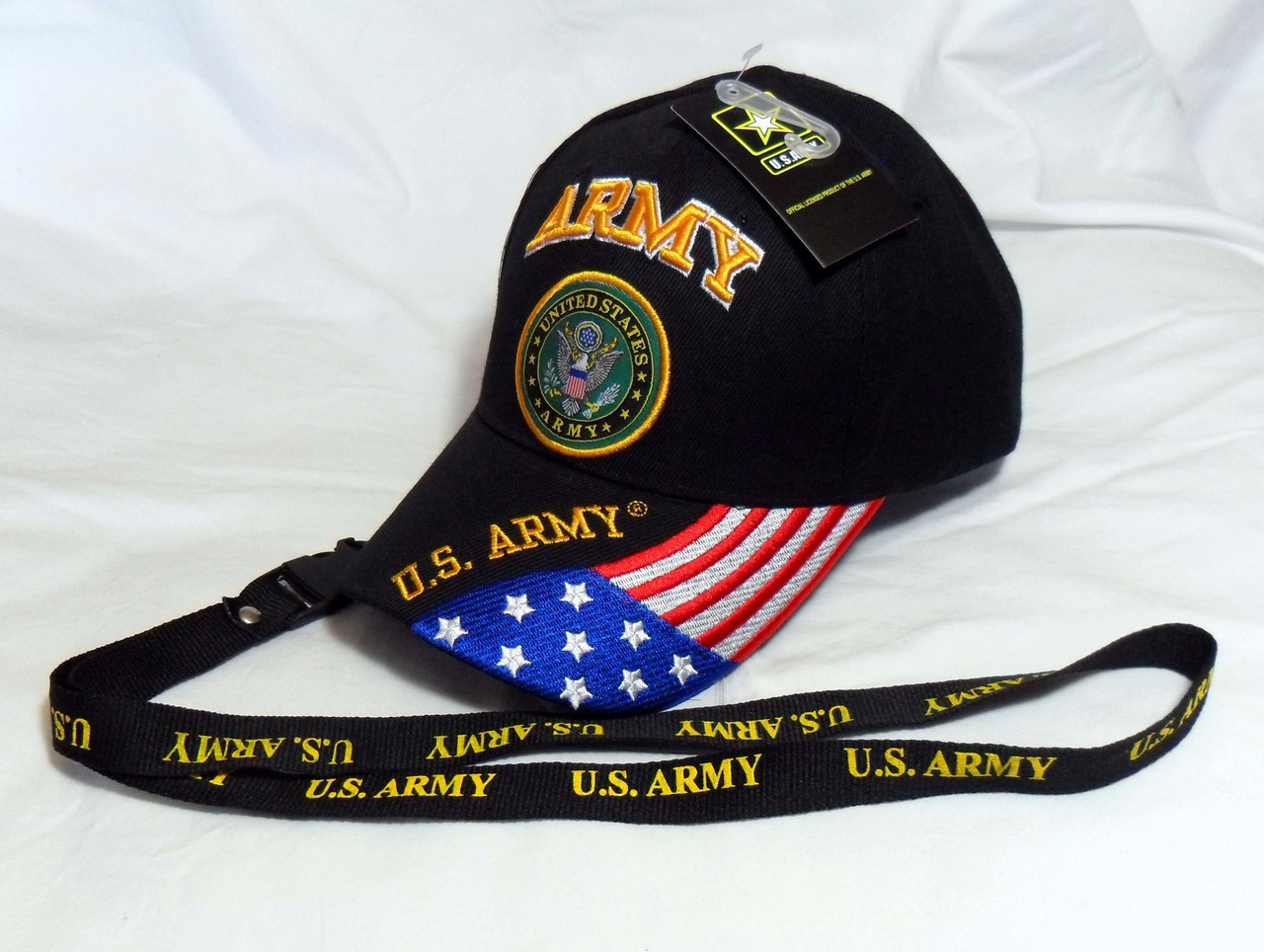 U.S Army OFFICIALLY LICENSED Embroidered With Seal /& Flag Baseball Cap Hat