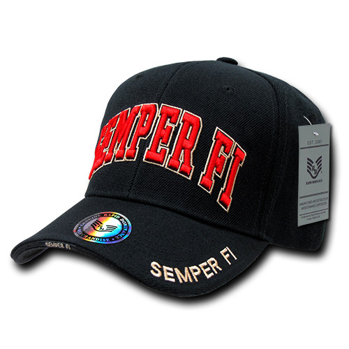 United States Marines USMC Semper Fi  Text Military Hat Baseball Cap Hat 