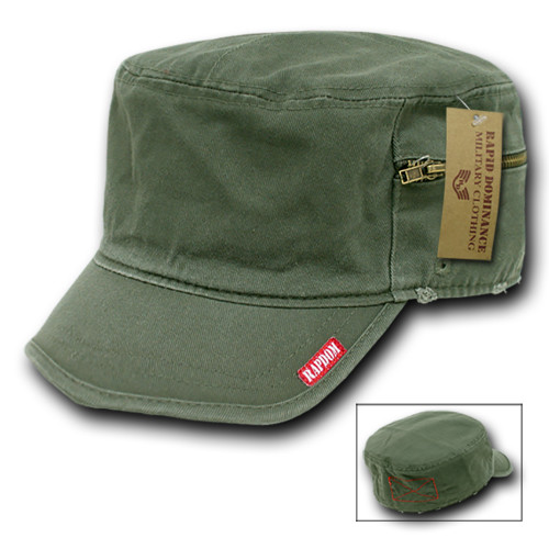 ODG Flat Top BDU Patrol Fatigue Cadet Military Hat With Zipper Fitted Caps Cap