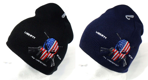 Punisher Liberty Or Death Watch Cap Beanie Winter Ski Hat Toboggan Cap