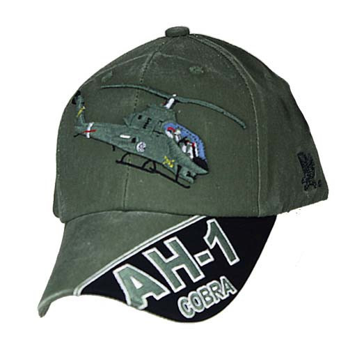 AH-1 COBRA Officially Licensed Military Baseball Cap Hat OD Green 