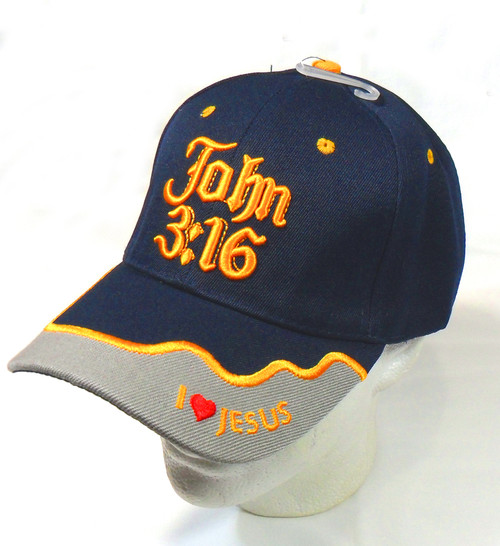 CHRISTIAN HAT Baseball Cap JOHN 3:16 For God So Loved The World No ...