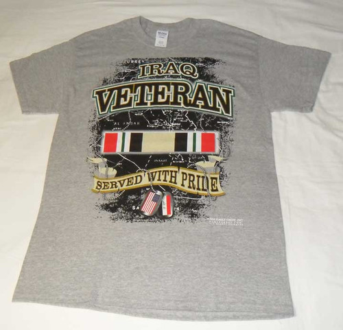 IRAQ VETERAN T-SHIRT SERVED WITH PRIDE NEW ( You are Appreciated )