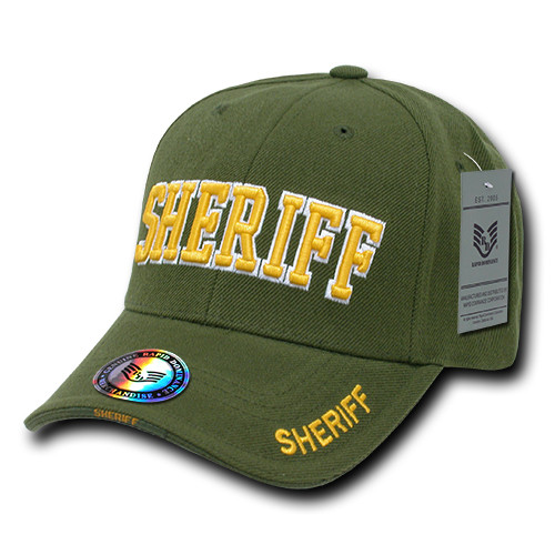 Sheriff Law Enforcement Hat Olive Green Baseball Hat Cap(Respect Those That Serve)
