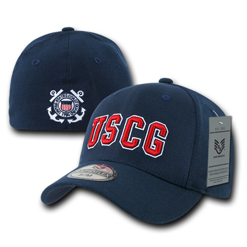 USCG United States Coast Guard Military Operator Flex Fit Baseball Hat Cap