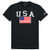 Black with Bold USA Lettering and RWB USA FLAG TACTICAL GRAPHIC TEE