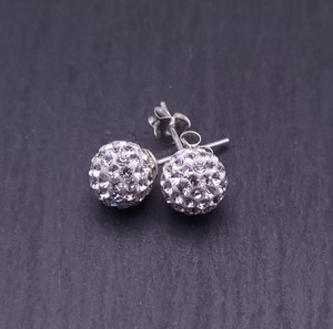 Crystal Ball Stud Earrings