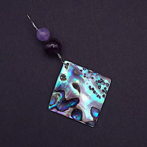 Abalone and Amethyst Pendant