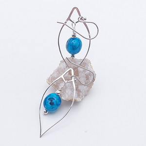 Silver and Crazy Lace Earrings Silver and Crazy Lace Earrings