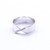 Silver Raised X Ring
