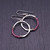 Silver Ring Earrings with Pink Tourmaline