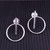 Silver Circle and Bar Jacket Earring