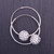 Silver Hoop Crystal Ball Earring