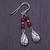 Garnet and Silver Filigree Earrings