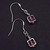 Light Rose Crystal in Silver Frame Earrings