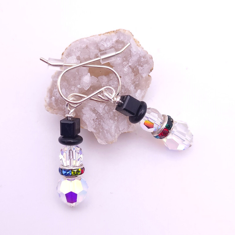 Crystal Snowman Earrings