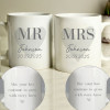 Personalised Ceramic Mugs Set of 2 for couples