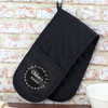 Black Personalised Wreath Kitchen Oven Gloves