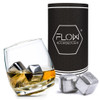 Rocking Whiskey Glass & Stainless Steel Ice Cubes Set