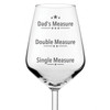 Dads Measure Funny Wine Glass