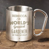 Personalised Silver World's Greatest Gardener Mug