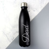 Personalised Black Water Bottle for Dad