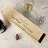 Personalised 50th Birthday Wooden Wine Box