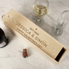 Personalised Valentines Day Wooden Wine Box