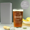 Personalised Pint Glass with Gift Box