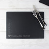 Personalised Slate Heart Design Placemat