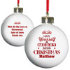 Personalised Merry Little Christmas Bauble