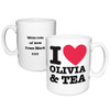 Personalised White Mug with a Red Heart