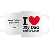 Personalised Red Heart Mug for Dad
