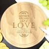 Personalised Large Round Wooden Chopping Board