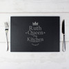 Personalised Natural Slate Queen of the Kitchen Trivet