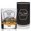 Keep Calm Dad and Drink Whisky Glass with Gift Tube