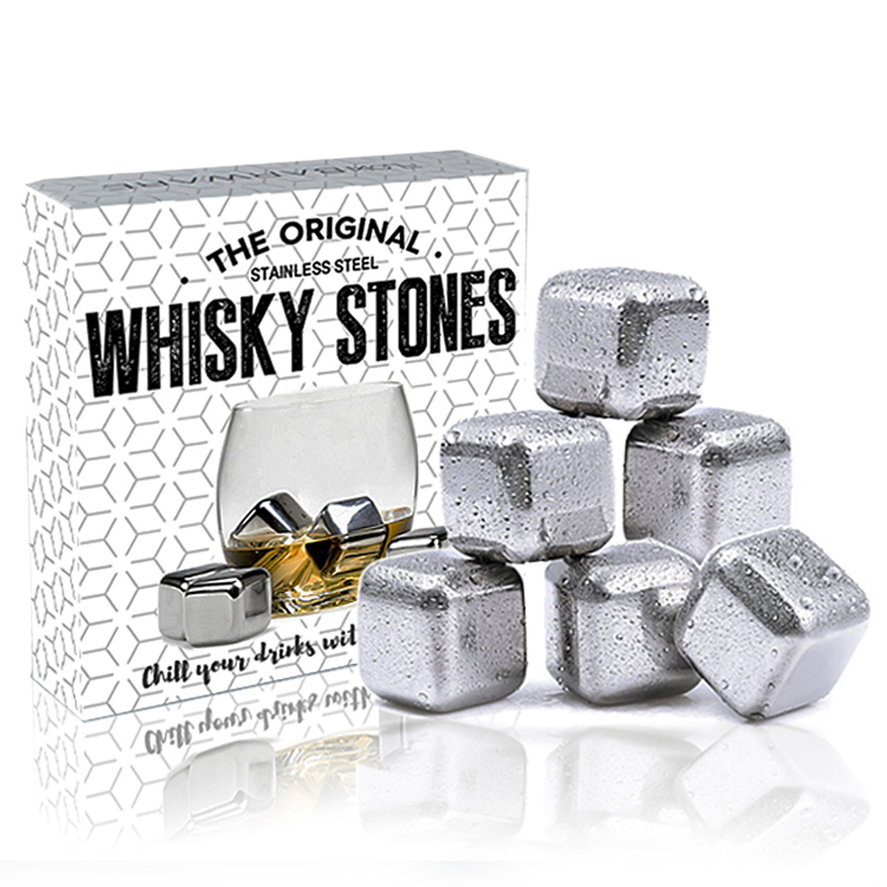  Surgical Grade Steel Whiskey Stones - BEST - Whiskey Rocks Ice  cubes - 100%: Home & Kitchen