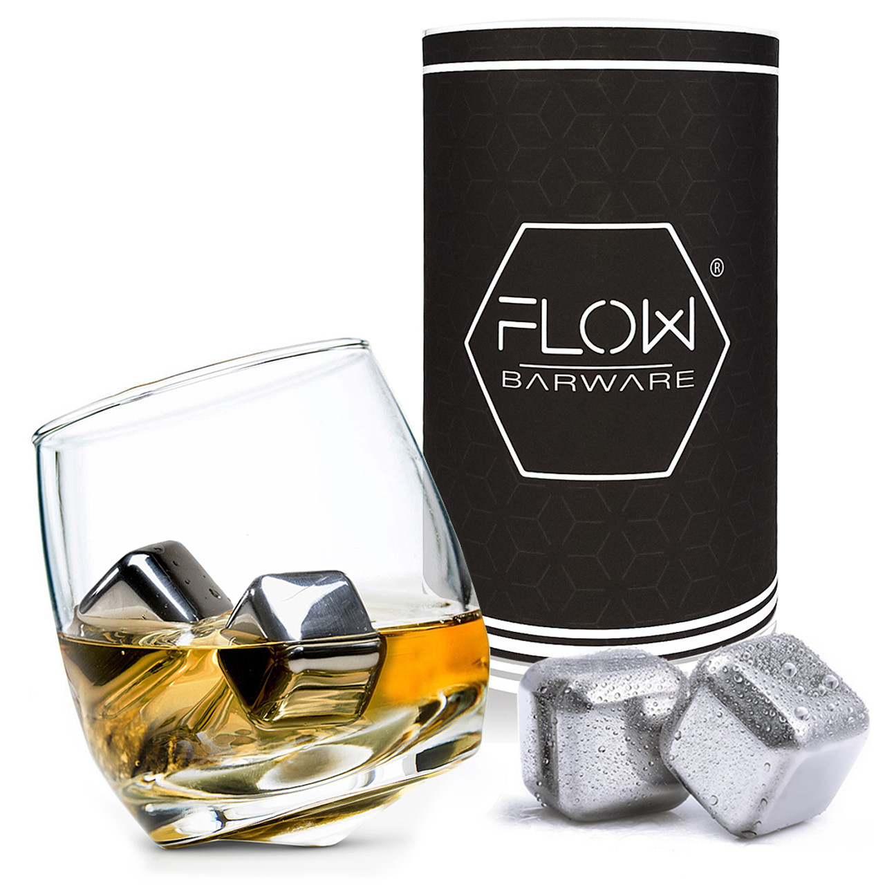 THE ROCKS Whiskey Glass and Ice set, The Dale design – The Elan Collective